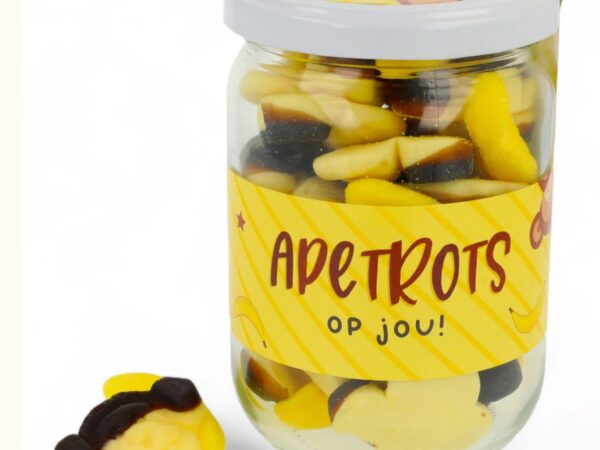 snoeppot apetrots op jou