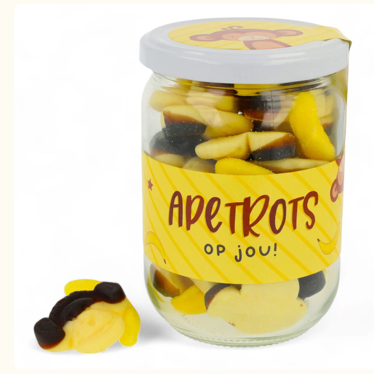 snoeppot apetrots op jou